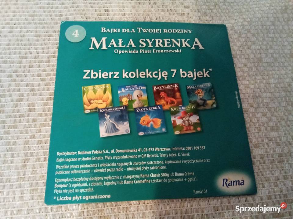 Mała syrenka królowa śniegu Calineczka brzydkie CD
