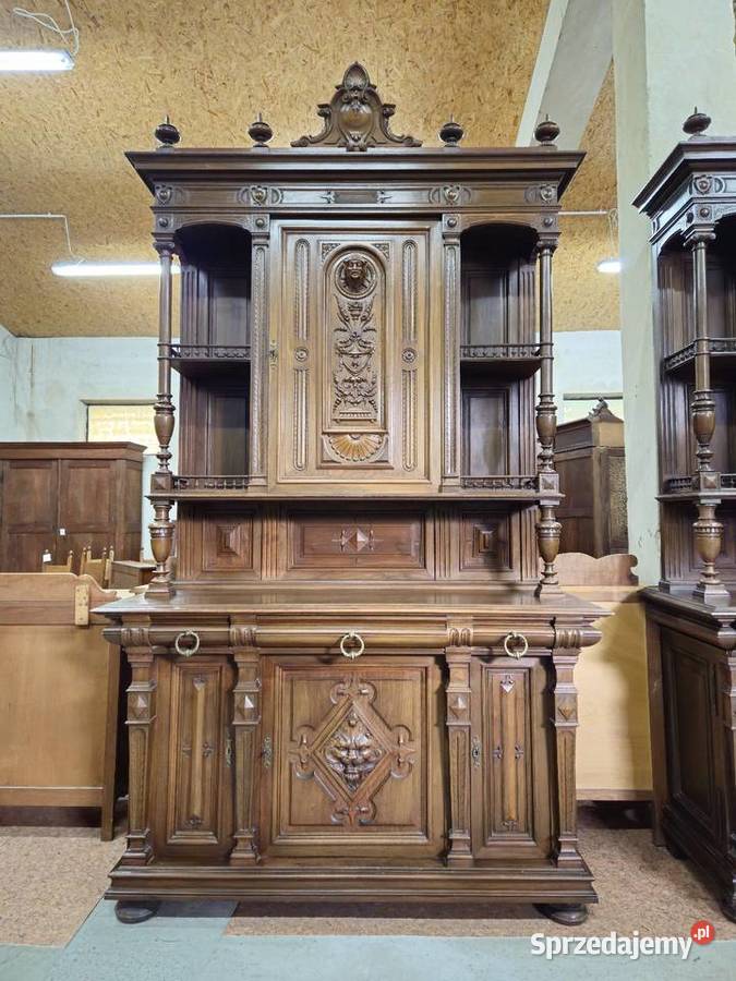 Potężny stary kredens eklektyczny z Francji Kredensy i witryny Nowy Sącz