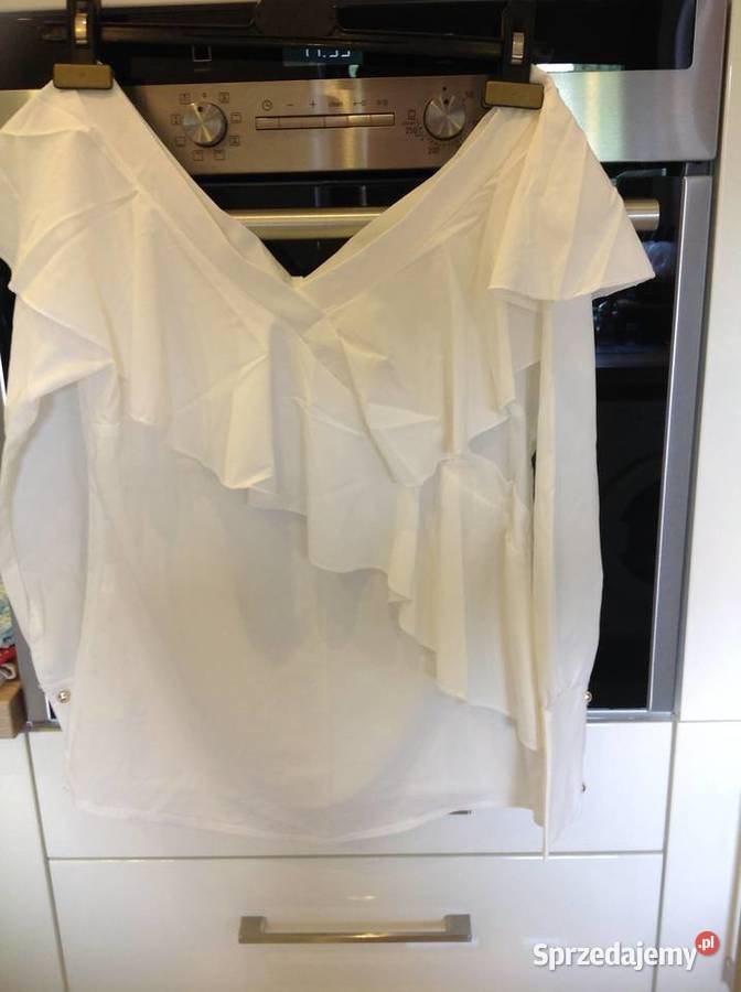 Bluzka Biała Damska Hiszpanka XS falbany j nowa Nowa Sól