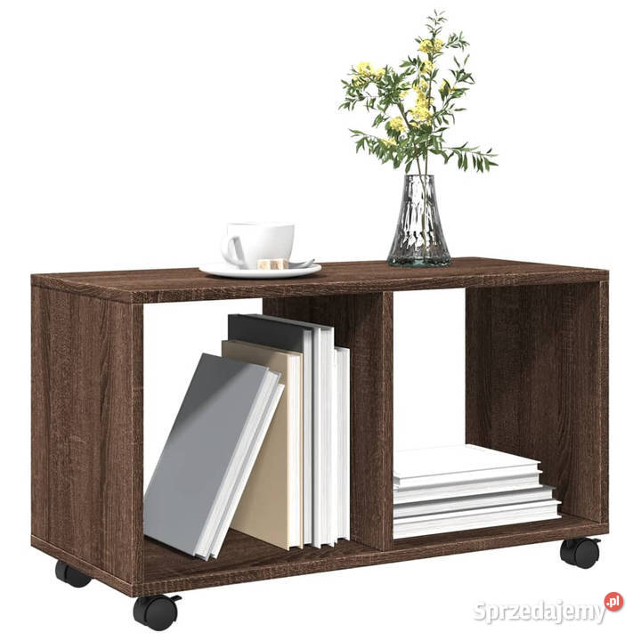 Szafka na kółkach brązowy dąb 72x33x425 WM853143 Warszawa
