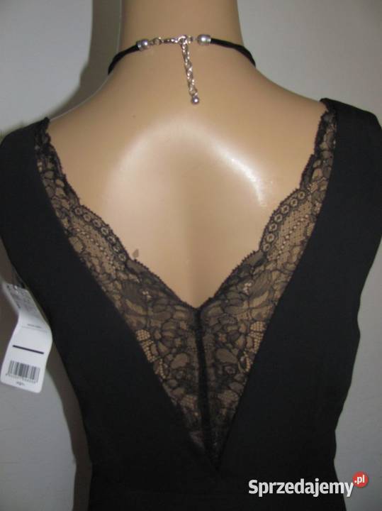 sukienka czarna MANGO S 36 vestido norita