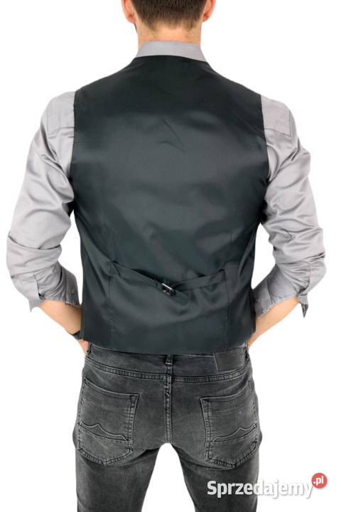 GIOVANNI PERA Kamizelka Męska D611 Grafit napisy Ostrów Wielkopolski