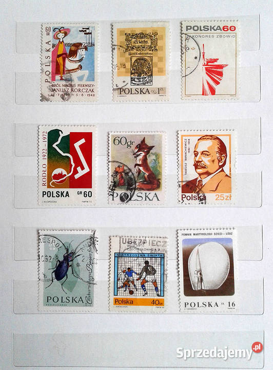 Klaser ze znaczkami stemplowane z Polska lat 70 sprzedam