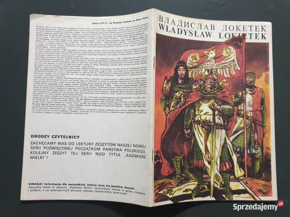 Władysław Łokietek komiks dwujęzyczny język Komiksy Gdynia sprzedam