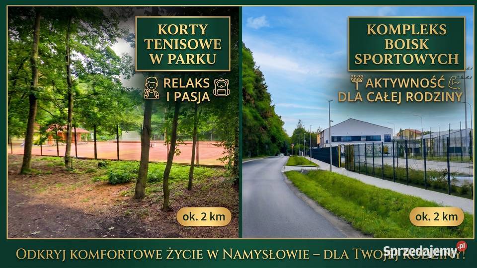 Własny ogród garaż 4 sypialnie Namysłów metalowe