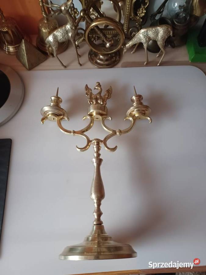 Świecznik Księstwo Warszawskie Mosiądz wielkopolskie