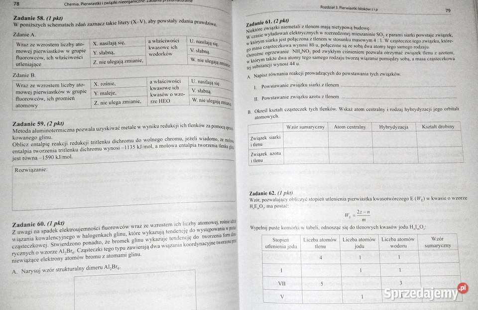 Chemia Pierwiastki i związki nieorganiczne P Chełm