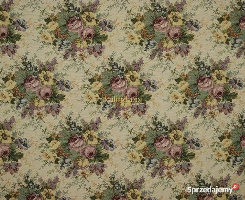 Tkanina obiciowa gobelin Bukiety klasyczne SIM 1 Kraków