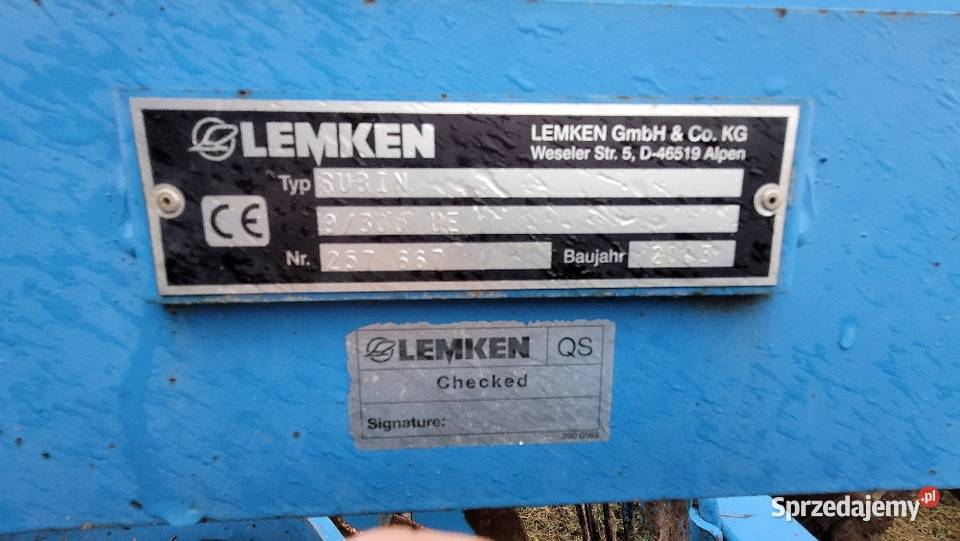 Lemken Talerzówka 3m lubelskie Węglinek sprzedam