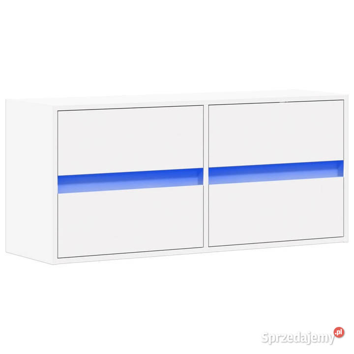 Ścienna szafka TV z LED biała 100x31x45 WM852292 Warszawa