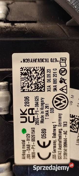 VW TIGUAN II PODUSZKA AIRBAG KIEROWCY 5NA880201G
