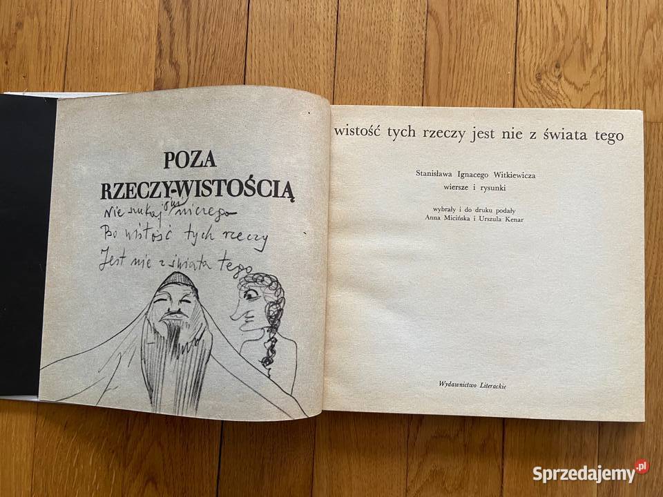 Witkacy Poza rzeczywistością Wiersze i rysunki twarda z obwolutą Katowice