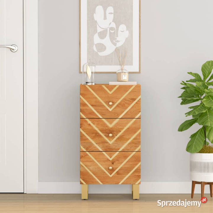 Szafka brązowoczarna 40x335x75 lite drewno mango Meble Warszawa
