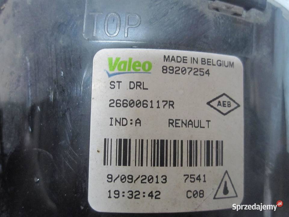 RENAULT MEGANE III halogen lewy 266006117R osobowe Światła do jazdy dziennej DRL świętokrzyskie