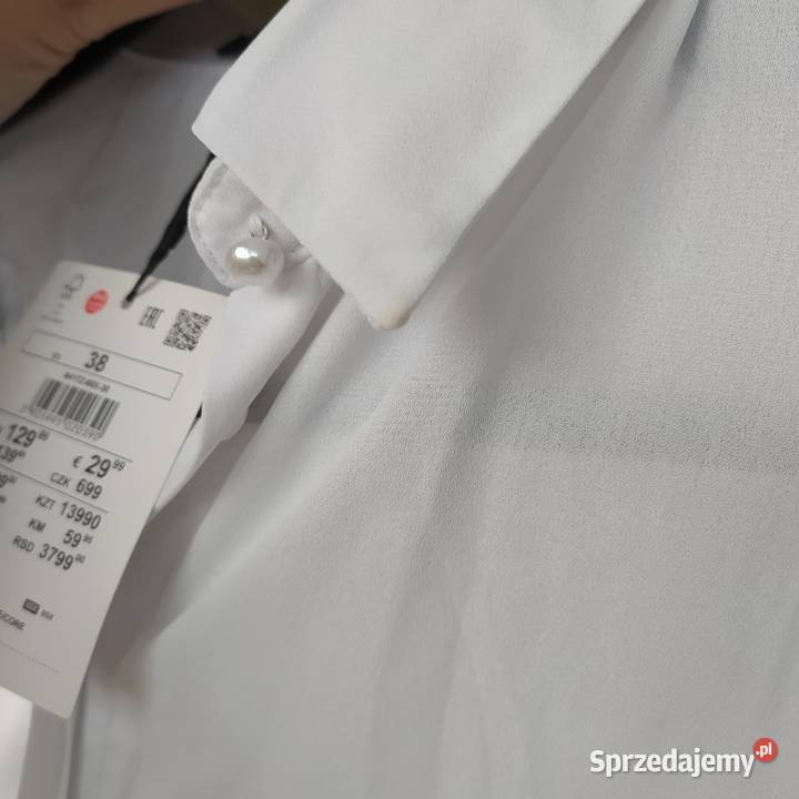 Koszula biała haftowana kwiaty 38 M Mohito Darłowo