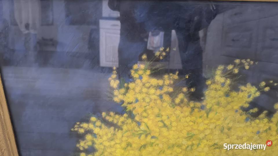 Piękny obraz martwa natura kwiaty Marian łódzkie Łódź