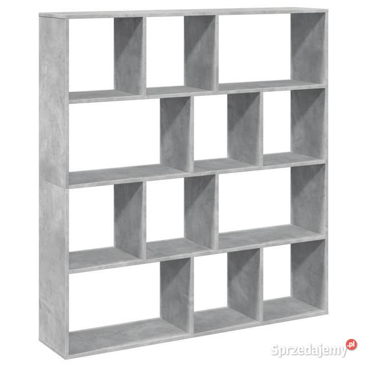 Regał szarość betonu 132x29x1415 materiał Warszawa