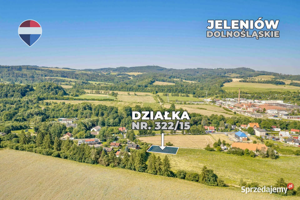 Działka budowlana z mediami DK8 1279m2 Jeleniów