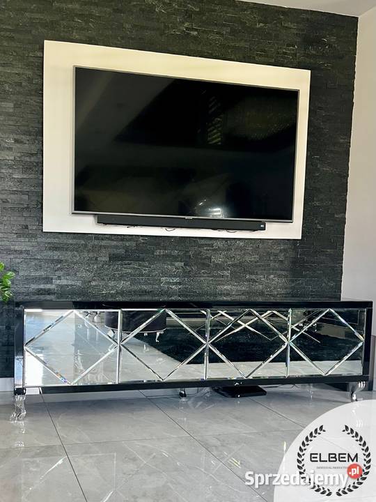 Szklana czarna szafka RTV Glamour RTV Dom i Ogród mazowieckie Warszawa