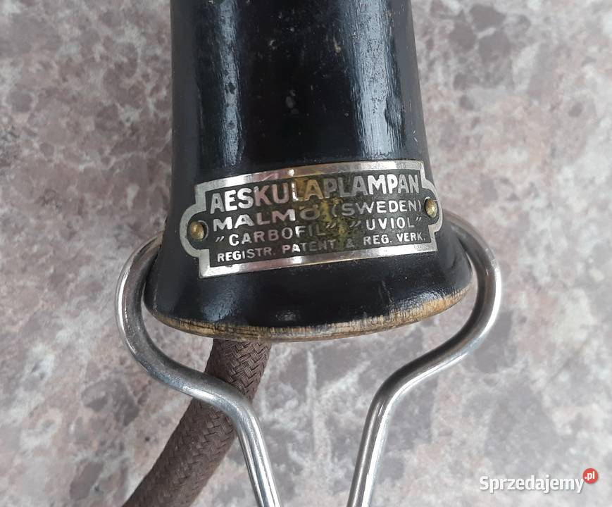 Aeskulaplampan stara szwedzka lampa przemysłowa Antyki, Sztuka, Kolekcje Tczew sprzedam
