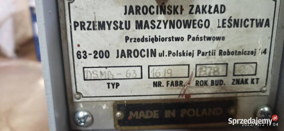 Strugarka grubościówka Jaroma DSMB 63 75 W Kłodawa