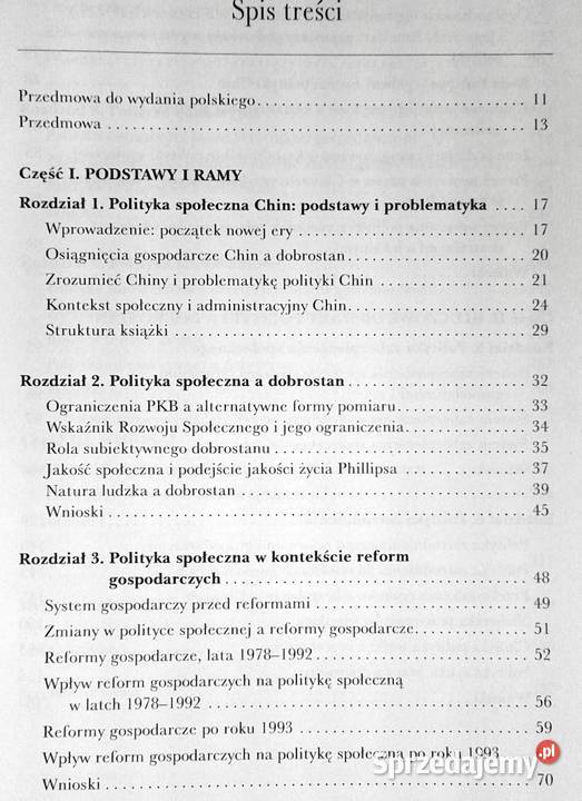 Polityka społeczna w Chinach Rozwój a dobrostan