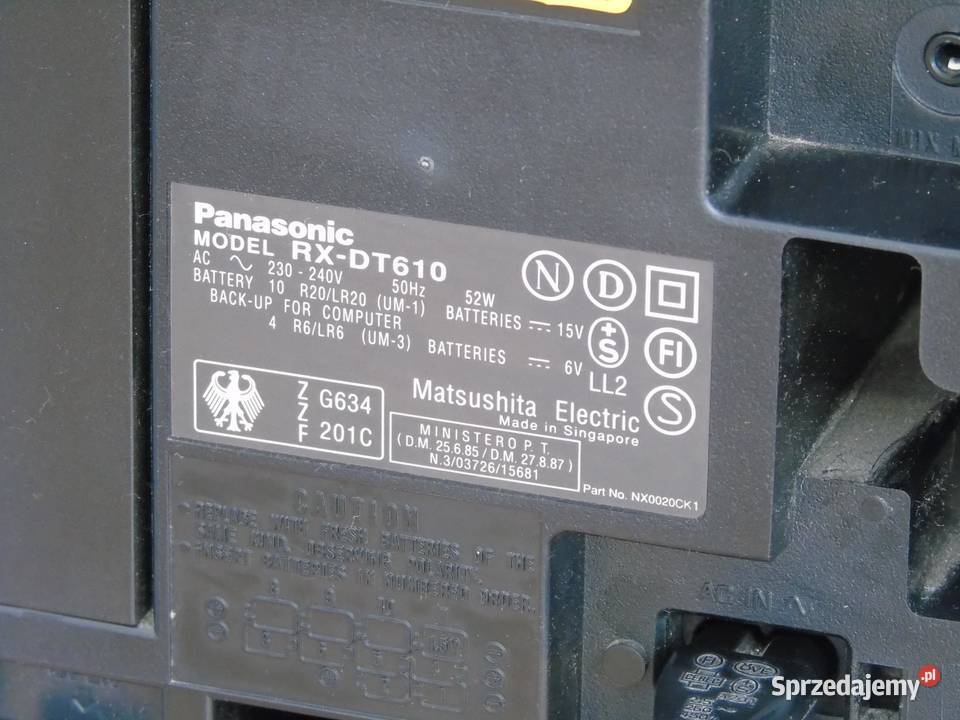 Wieża Panasonic CD Radio magnetofony mocna Jasło