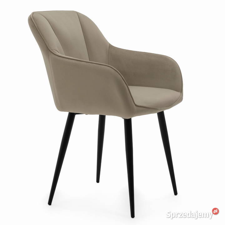 Ciemnobeżowe Krzesło Tapicerowane Lago Wysyłka Krzesła Tarchały Małe