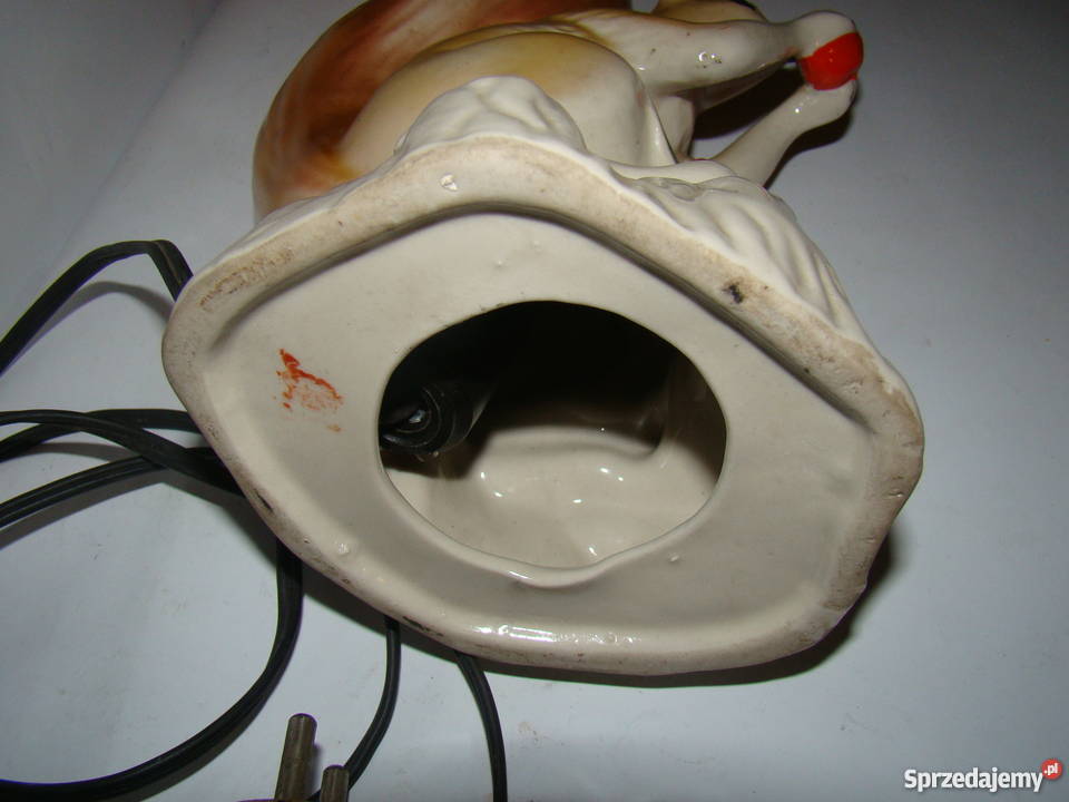 Lampka porcelanowa wiewiórka Steatyt Katowice Bielsko-Biała