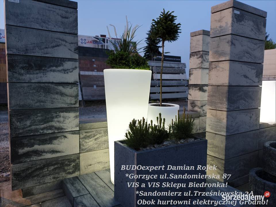 Donice ogrodowe z betonu architektonicznego Gorzyce