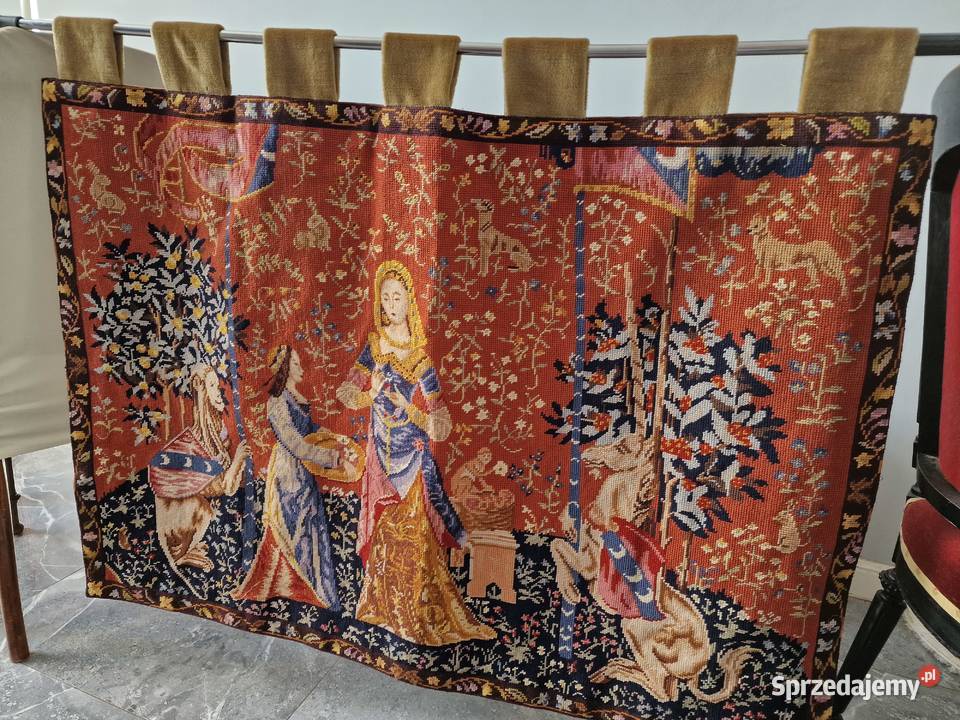 Gobelin Dama z jednorożcem łódzkie Skierniewice