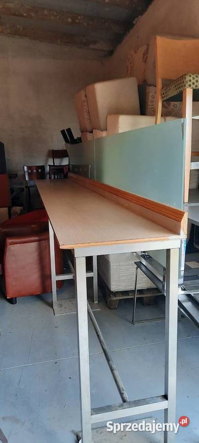Stół barowy 35m stal nierdzewna drewno Łomianki