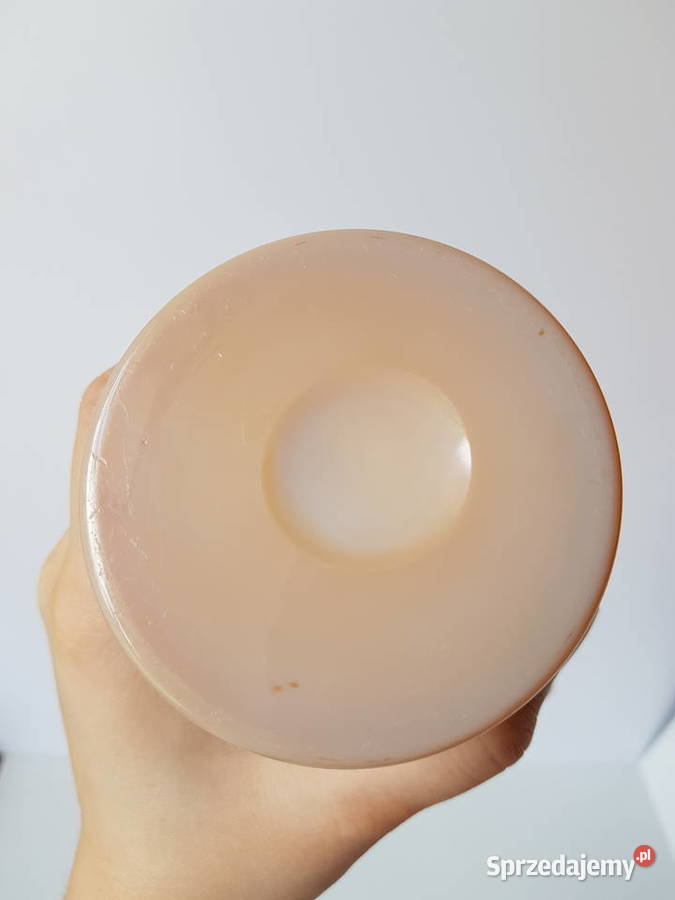 Świnkowy wazon OSIOŁEK Zuber kolorowe szkło PRL Porcelana i szkło Dąbrowa Górnicza