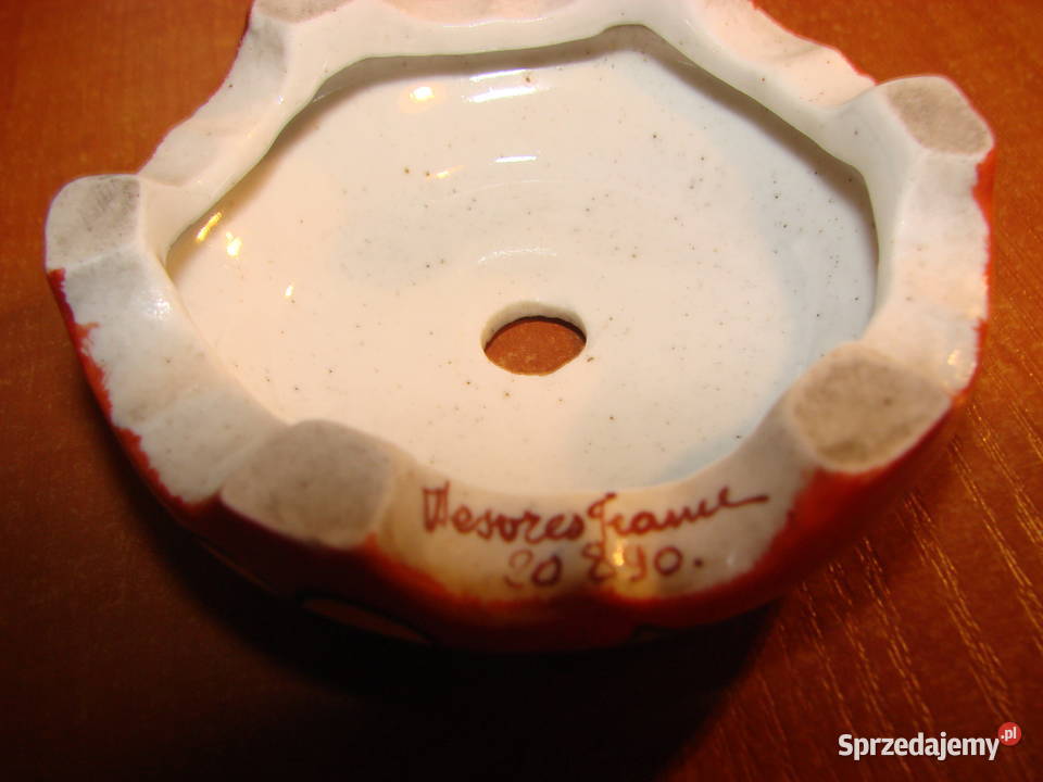 stara francuska lampka nocna sygnowana Pruszcz Gdański