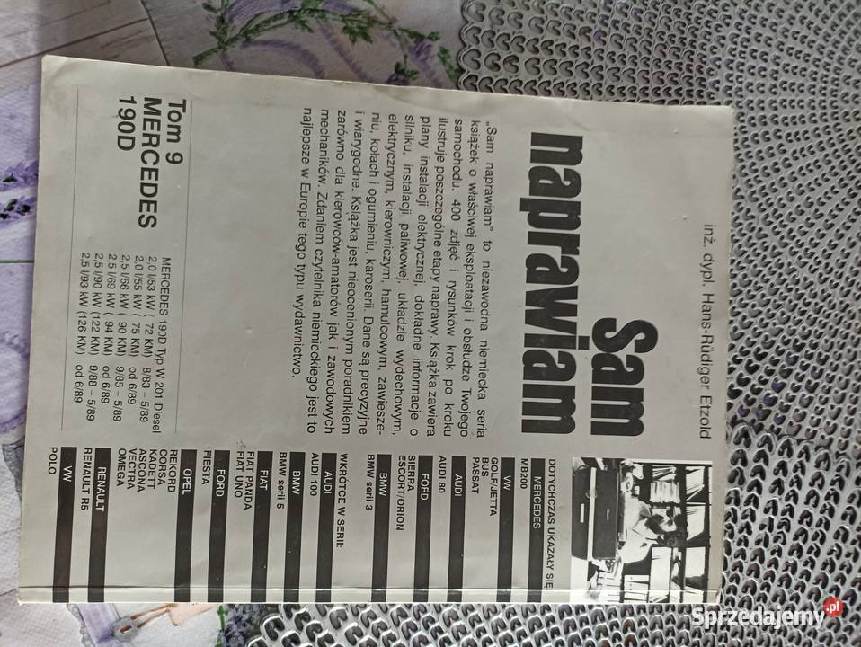 Mercedes 190D eksploatacja konserwacja naprawa Trzcianka