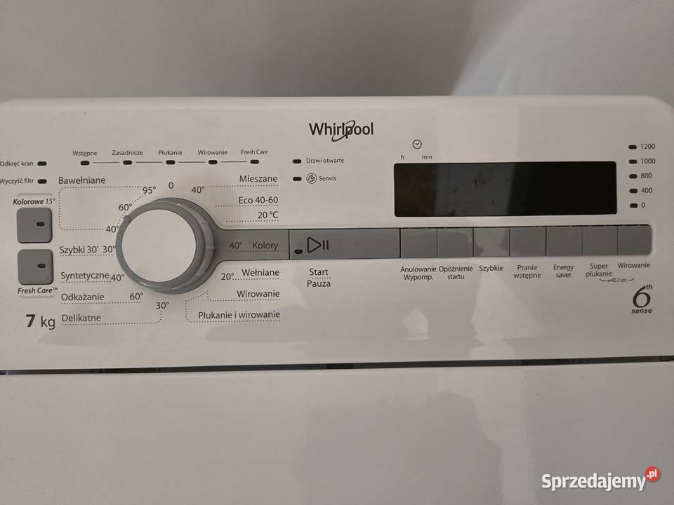 PRALKA WHIRLPOOL TDLR 7220SS N Outlet Nowa 60cm Góra Kalwaria