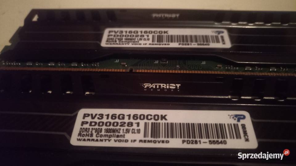 Pamięć Patriot Viper DDR3 16Gb 1600mhz mazowieckie Warszawa