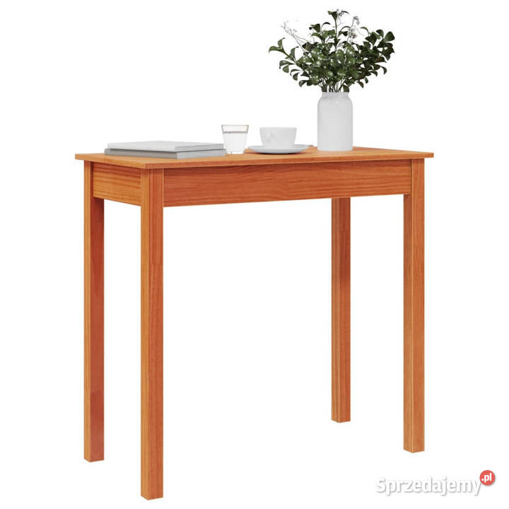 Stolik konsolowy woskowy brąz 80x40x75 drewno Warszawa