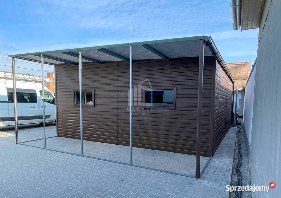 Garaż blaszany 7x6m wiata 16m 2x Brama Nowogard