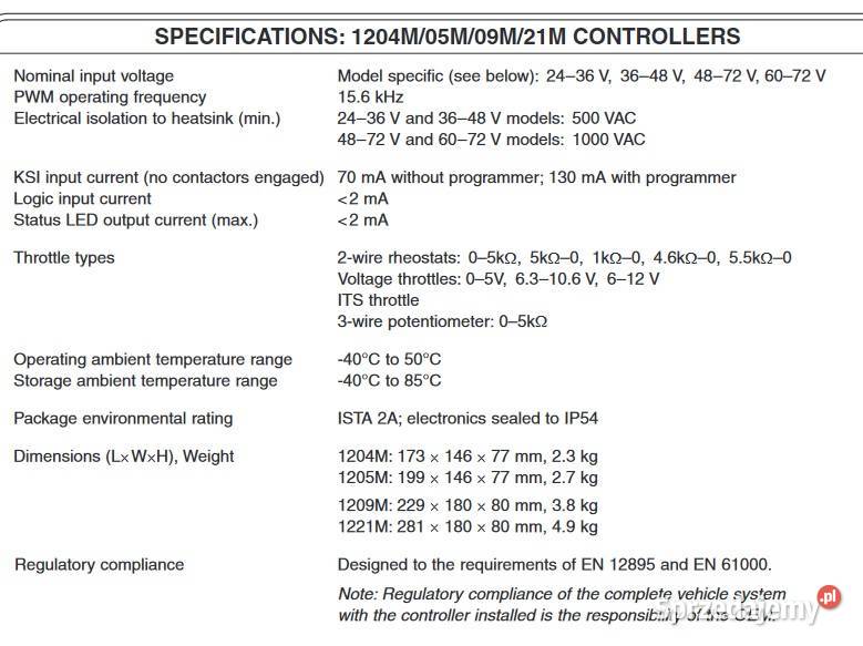 ORYGINALNY CURTIS 1205M5603 36V48V 500A lubuskie