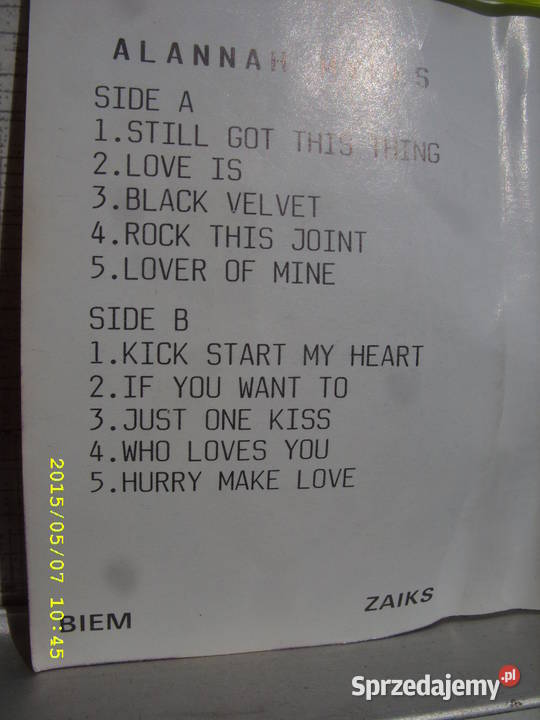 ROCK kaseta ALANNAH MYLES 2 KASETY kaseta dolnośląskie Wołów