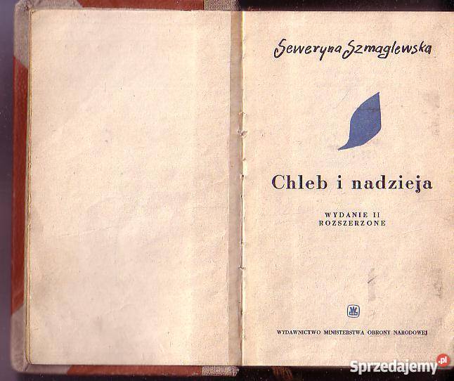 9310 CHLEB I NADZIEJA SEWERYNA SZMAGLEWSKA literatura piękna - proza polska sprzedam