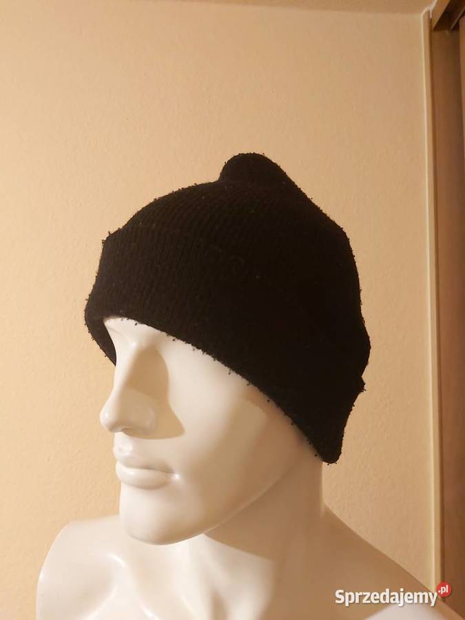 Czapka czarna Dla mężczyzn Kraków