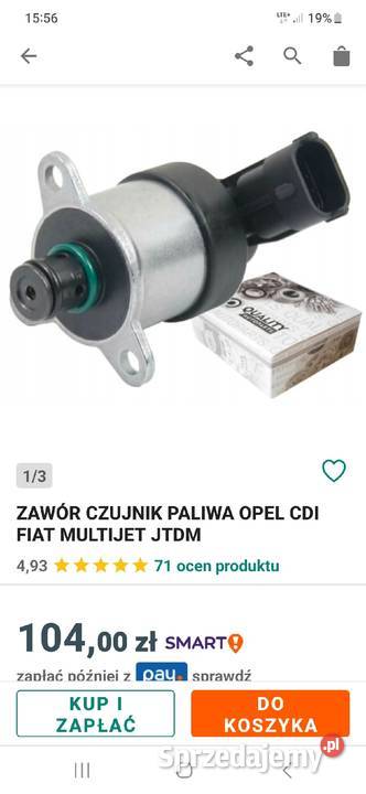 Zaór czujnik paliwa vectra c 19 cdti osobowe Korfantów