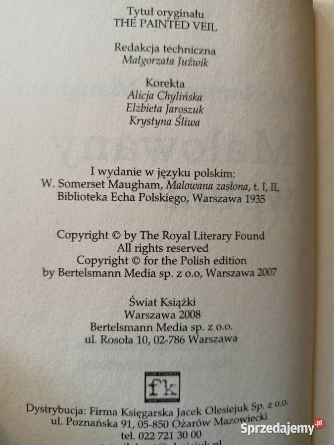 Malowany welon książki Warszawa księgarnia Praga Proza i poezja