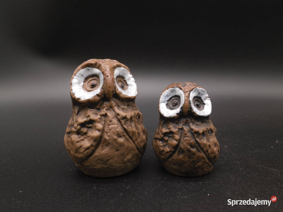 Ceramiczne figurki sowy 2 Porcelana i szkło wielkopolskie Raszków sprzedam
