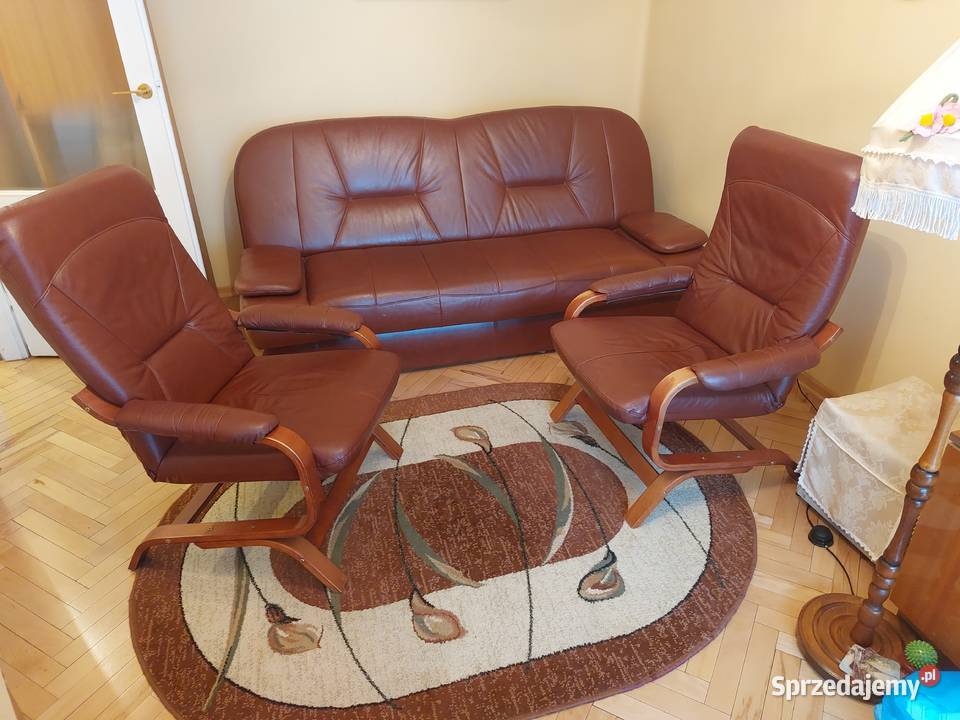 Kanapa skórzana 2 fotele skórzane Kielce