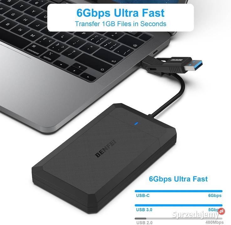 BENFEI Obudowa zewnętrzna 25 SATA na USB CA do Rzeszów