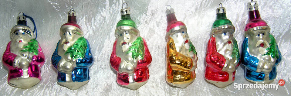 bombki vintage Mikołaje szklaneD dolnośląskie