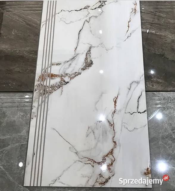 Płytki na schody 120x30 MARMUR POŁYSK Łask sprzedam